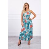 Kesi Dress with leaf motif mint Cijene