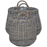  Košara za rože s shranjevanjem 2 pcs Siva Ratan Lacak, (5000285951) | Shoptok.si