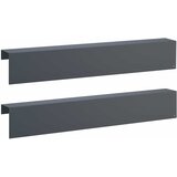 Profil za rubove vrta 2 kom. 100 x 10 x 15 cm Čelik Antracit | shoptok.hr