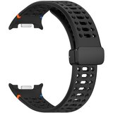 INF Združljivost s Samsung Watch 8/8 Classic: Magnetni silikonski pašček z luknjami Black, (5000085908) | Shoptok.si