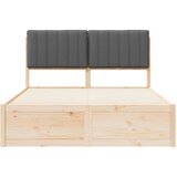  Krevetni okvir s tapiciranim uzglavljem Tamno siva 135 x 190 cm | shoptok.hr