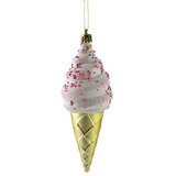  Okrasek za božično drevo sladoled (13 cm, zlat in pisan) | Shoptok.si