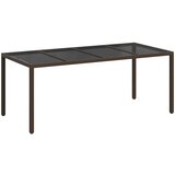 Stol za vrt Smeđa 190 x 90 x 75 cm poliratan | shoptok.hr