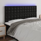  LED uzglavlje crno 180x5x118/128 cm od umjetna koža | shoptok.hr