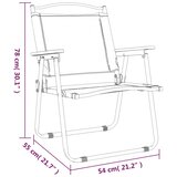  Stolice za kampiranje 2 kom crne 54x55x78 cm od tkanine Oxford | shoptok.hr