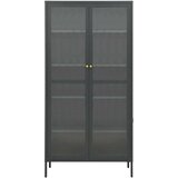 vidaXL Ormarić za izlaganje antracit 90x40x180 cm čelik/kaljeno staklo | shoptok.hr