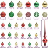 vidaXL set božićnih ukrasnih kuglica 120 pcs šareni plastika | shoptok.hr
