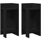  Pomoćni stolići 2 kom s policom crni 25,5x27x60 cm | Eponuda.com