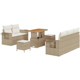 vidaXL Vrtna sedežna garnitura 8 pcs bež in krem 90 x 55 x 71 cm, (5000020561) | Shoptok.si