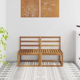  2 Komad Srednja sofa za van Čvrsto drvo akacije Prirodna | shoptok.hr