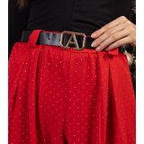 Gemre Red loose trousers decorated with rhinestones Hira | shoptok.hr