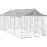  Vanjski kavez za pse s krovom srebrni 3x6x2 5 m pocinčani čelik | shoptok.hr