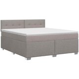  Boxspring krevet s madracem Sivosmeđa 160 x 200 cm Tkanina | shoptok.hr