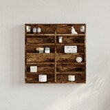 vidaXL Vitrina boja dimljenog hrasta 60x8,5x58 cm drvena | shoptok.hr