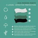 Adalet Eco Period Flora Menstrual Panty Normal Black S | shoptok.hr