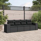vidaXL 4-dijelni set vrtnih sofa od poliratana s jastucima crni | shoptok.hr