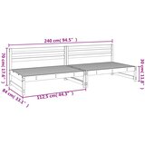  Srednja vrtne sofe 2 kom 120 x 80 cm od impregnirane borovine | shoptok.hr