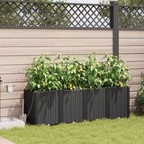 vidaXL Vrtna sadilica Crna Plastika 40 x 160 x 52 cm Čvrsta Cijene