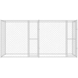 Kavez za pse Srebrno 400 x 200 x 200 cm Cinkani čelik | shoptok.hr