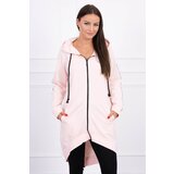 Kesi Sweatshirt with zip back powder pink Cene