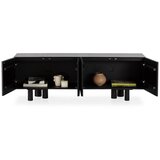 MOME Črna TV omarica iz masivnega manga 160x55x40 cm Tamira – | Shoptok.si
