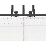 vidaXL Komplet opreme za drsna vrata 213,5 cm jeklo črne barve | Shoptok.si