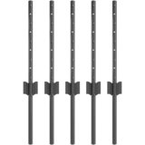 vidaXL Ograde Stupovi 5 kom U-Kanal Sivi 40 cm Čelik | shoptok.hr