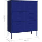vidaXL Ormarić s ladicama modri 80 x 35 x 101,5 cm čelični | shoptok.hr