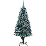 vidaXL Umjetno božićno drvce Zelena 180 cm PVC i Čelik i Plastika | shoptok.hr