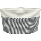  Košara za pohranu sivo-bijela Ø 40 x 25 cm pamučna | shoptok.hr