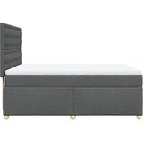  Krevet s oprugama i madracem tamnosivi 140x190 cm od tkanine | shoptok.hr
