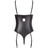 Abierta Fina svjetlucavo otvoreno tijelo s naramenicama i čipkom (crno) - 80B/M | shoptok.hr