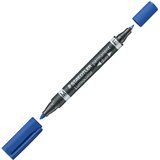 Marker permanentni obostrani 0,6 i 1,5mm lumocolor staedtler 348-3 plavi | Shoptok.si