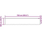 Čipkasta zavjesa sa zavjesama Bijelo 180 x 750 cm Poliester | shoptok.hr