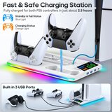  HA8008 EL RGB multifunkcionalni punjač i cooler za PS5 konzolu crni | Eponuda.com