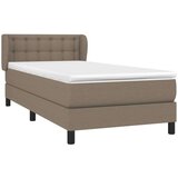  Box spring postelja z vzmetnico taupe 90x190 cm blago, (20893602) | Shoptok.si