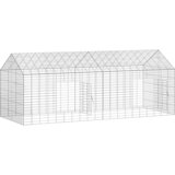  Kavez za zečeve Srebrno 200 x 78 x 78 cm Cinkani čelik | shoptok.hr