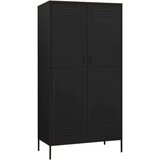 vidaXL Garderobna omara črna 90x50x180 cm jeklo | Shoptok.si