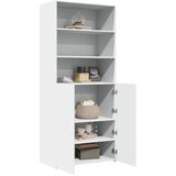  Visoka komoda bijela 80 x 42,5 x 185 cm od konstruiranog drva | Eponuda.com
