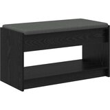  Klupa za hodnik s jastukom s policom Crni Hrast 83 x 38 x 45 cm - Crni hrast 83 cm | shoptok.hr