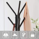  Samostojeći stalak za kapute LINEA crna/smeđa | Eponuda.com