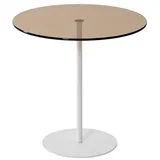 chill-out - white, bronze whitebronze side table