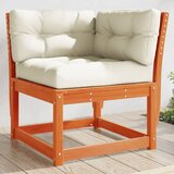 Maison Chic Vrtni kotni kavč - Zunanji kavč z blazinami rjav 73x73x78 cm trdna borovina, (22040705) | Shoptok.si