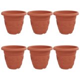  Okrogli cvetlični lonec 6 pcs Kamnito rdeča Ø 39 x 32 cm, (5000207327) | Shoptok.si