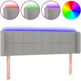  LED uzglavlje svjetlosivo 147x16x78/88 cm od tkanine | shoptok.hr