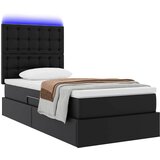 Krevet s prostorom za pohranu s LED-om Crna 90 x 190 cm | Eponuda.com