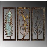 WALLXPERT Set zidnih ukrasa Leaf 35, 55x22x1,5 cm, 1,5 mm, 3 komada, Šareni | Eponuda.ba