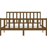  Posteljni okvir medeno rjav iz trdnega lesa 200x200 cm, (20646307) | Shoptok.si