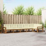  Set vanjskih sofa 6 kom. Prirodna i krem Smeđa 410 x 172,5 x 73 cm | shoptok.hr