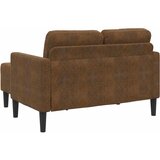  Dvosjed s ležaljkom L-oblika smeđa 125 cm umjetna koža | shoptok.hr